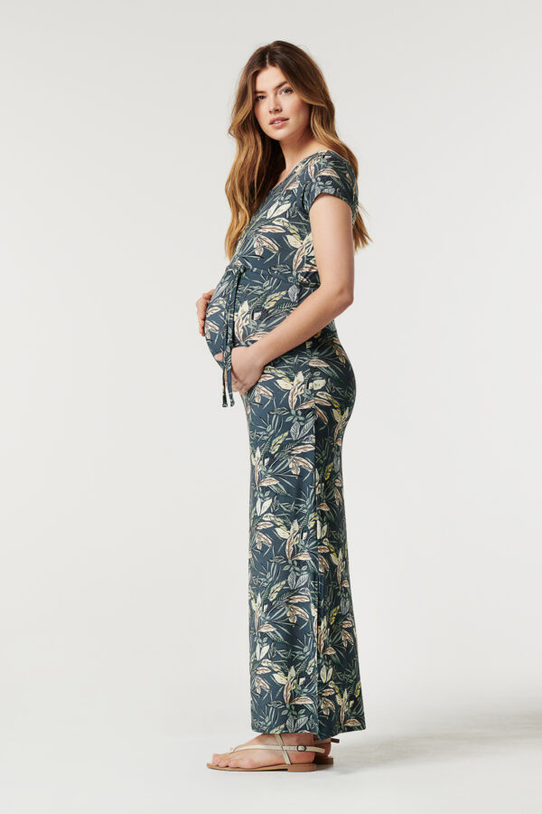 maxi φλοράλ φόρεμα εγκυμοσύνης side